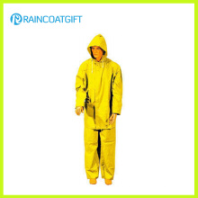 2PCS gelber PVC-Polyester-Männer Rainsuit (Rpp-034)